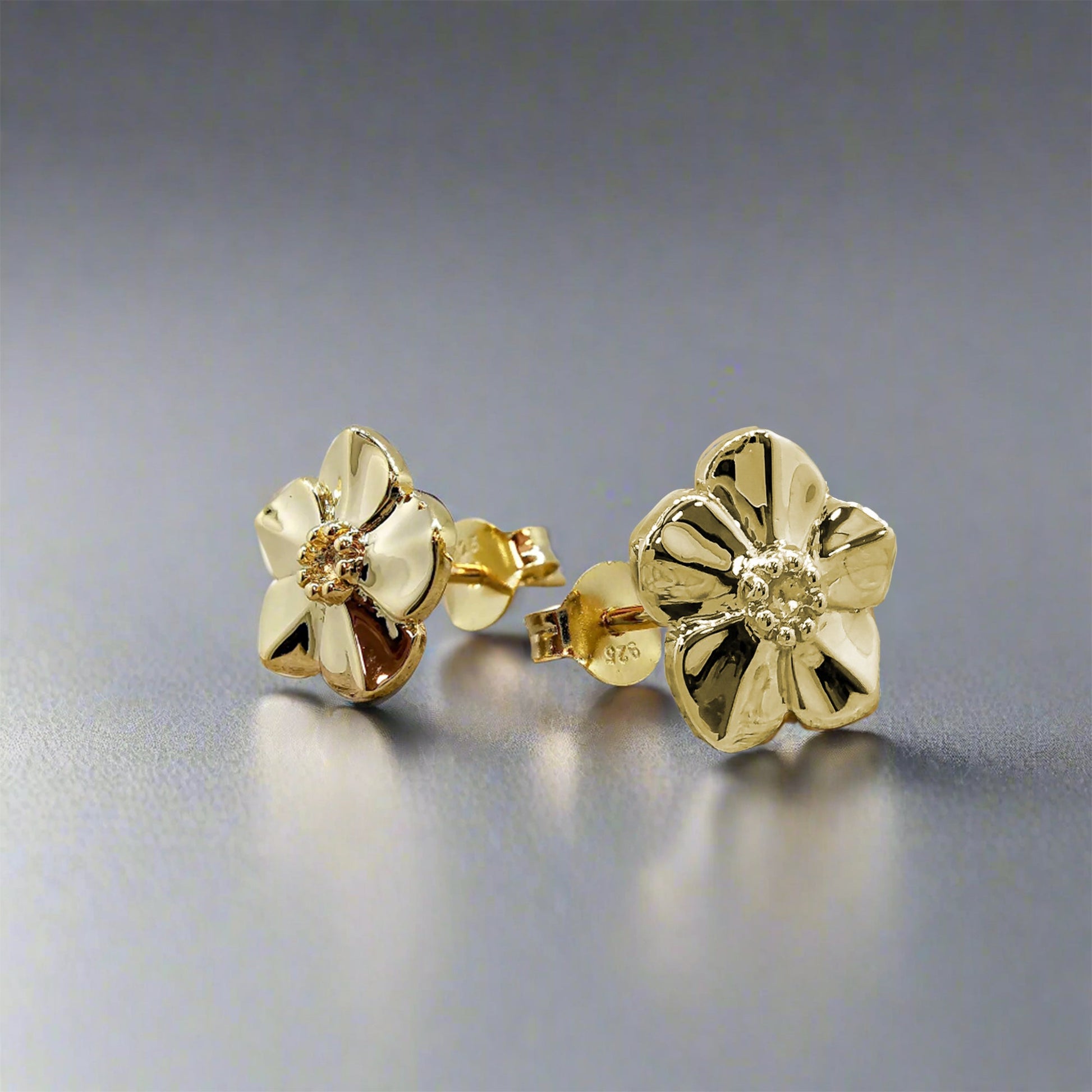 Forget-Me-Not Gold Vermeil Silver Studs Scarlett Jewellery