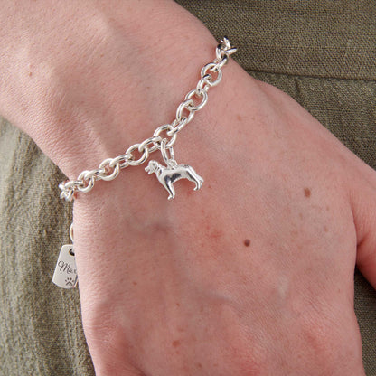 Golden Retriever Silver Dog Charm Bracelet Scarlett Jewellery