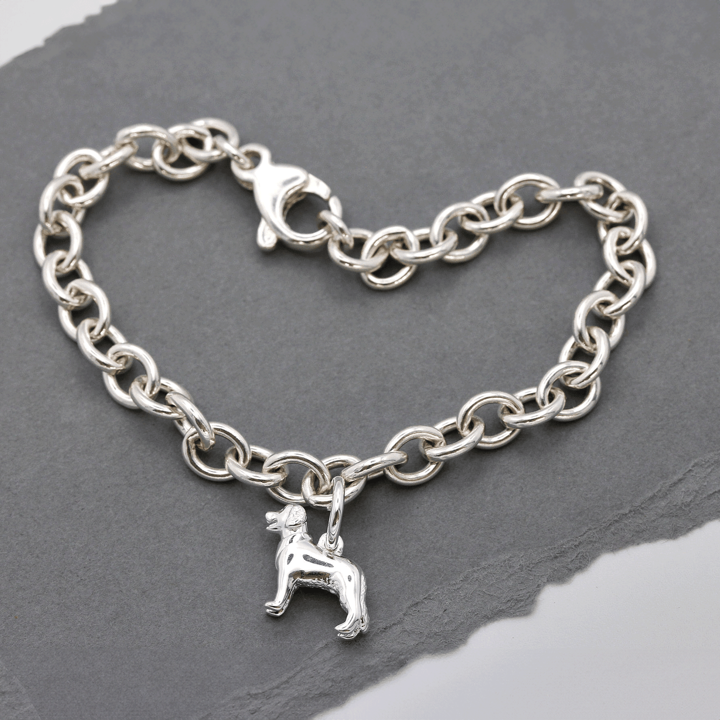 Golden Retriever Silver Dog Charm Scarlett Jewellery