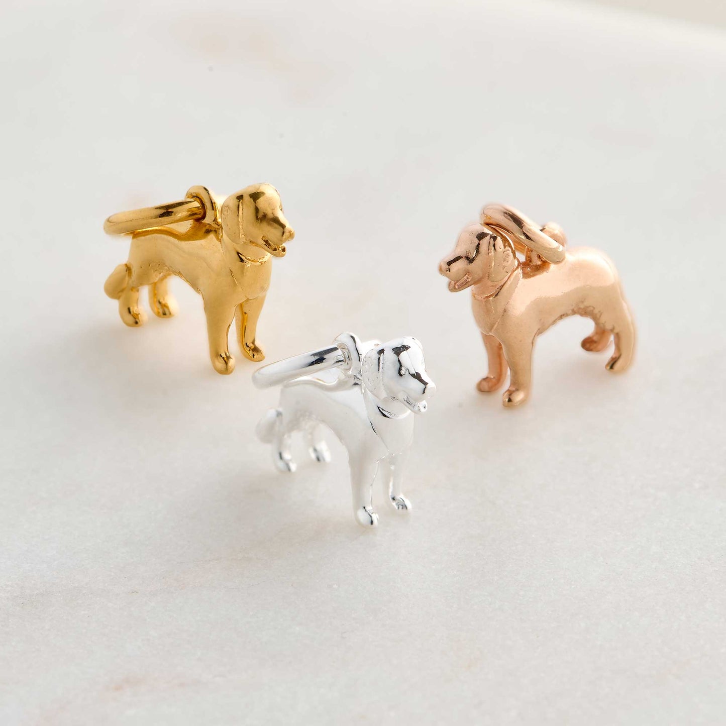Golden Retriever Silver Dog Charm Scarlett Jewellery