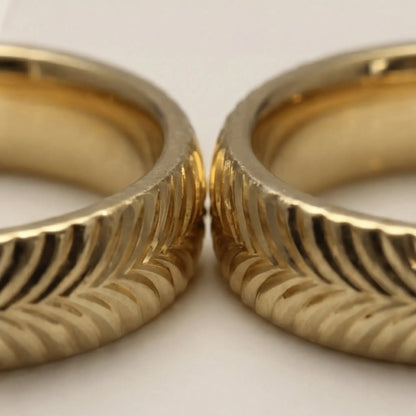 5mm Gold Wedding Band – Spiral Wave – 9ct/14ct/18ct Gold Majestic Jewellery