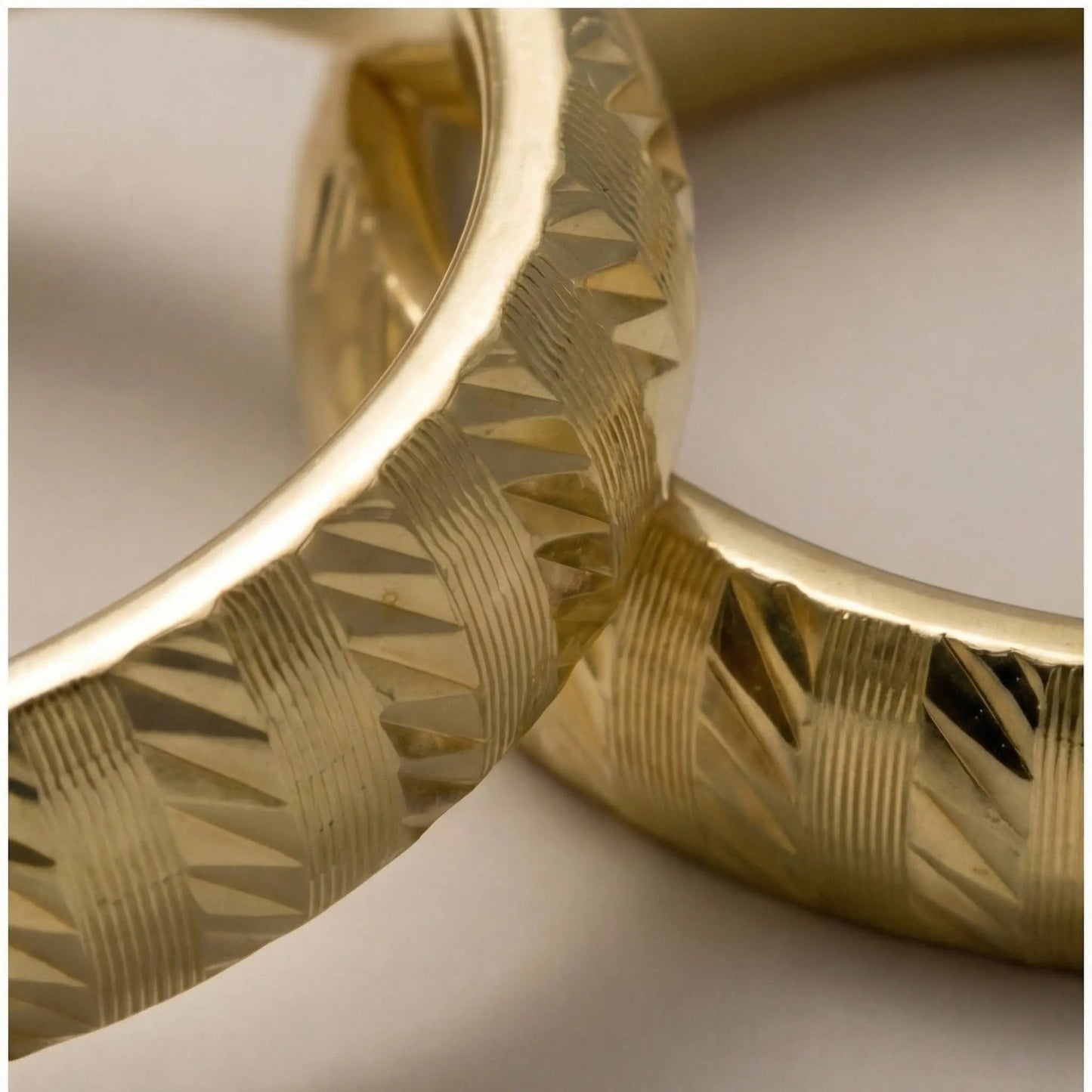 5mm Gold Wedding Band – Zigzag Faceted – 9ct/14ct/18ct Gold Majestic Jewellery