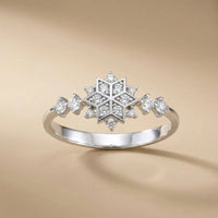 14ct/14K White Gold Natural Diamond Ring – Snowflake Diamond Majestic Jewellery