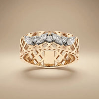 14ct/14K Gold Natural Diamond Ring – Marquise Diamond Majestic Jewellery