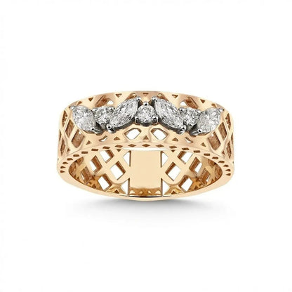 14ct/14K Gold Natural Diamond Ring – Marquise Diamond Majestic Jewellery