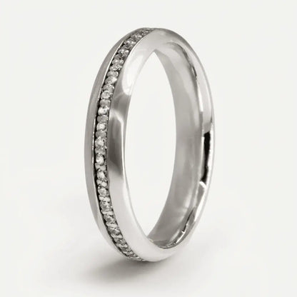 5mm Gold Wedding Band – Diamond Line Aurora – 9ct/14ct/18ct Gold Majestic Jewellery
