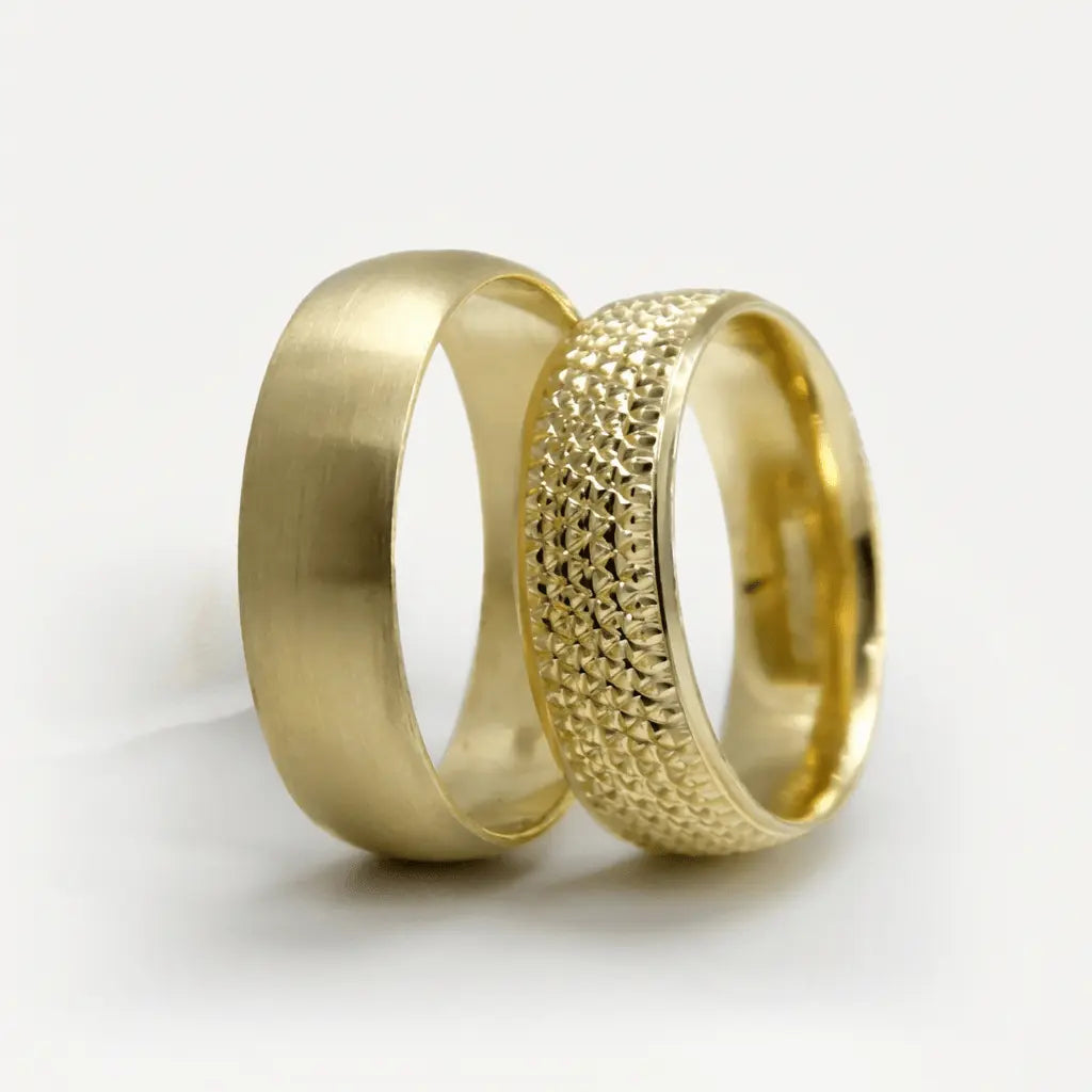 6mm Gold Wedding Band – Atlas Artisan – 9ct/14ct/18ct Gold Majestic Jewellery