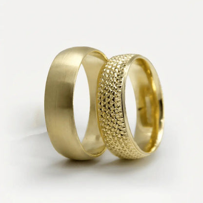 6mm Gold Wedding Band – Atlas Artisan – 9ct/14ct/18ct Gold Majestic Jewellery
