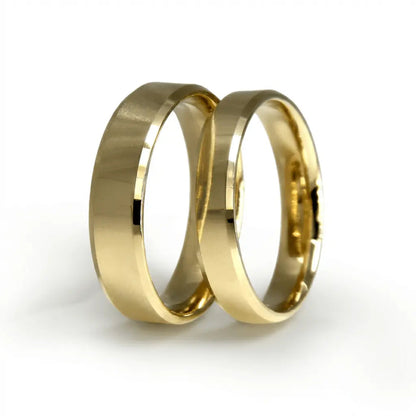 5mm Gold Wedding Band – Classic Satin Edge – 9ct/14ct/18ct Gold Majestic Jewellery