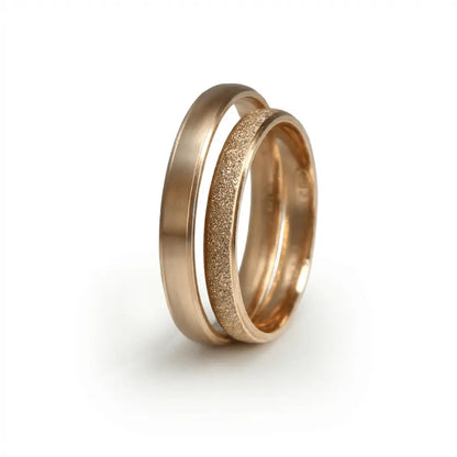 3mm Gold Wedding Band – Rose Satin Sparkle – 9ct/14ct/18ct Gold Majestic Jewellery