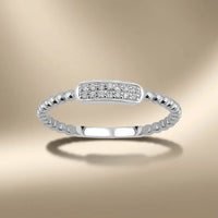 14ct white gold diamond ring with minimal bar design and natural diamonds by Majestic Jewellery.