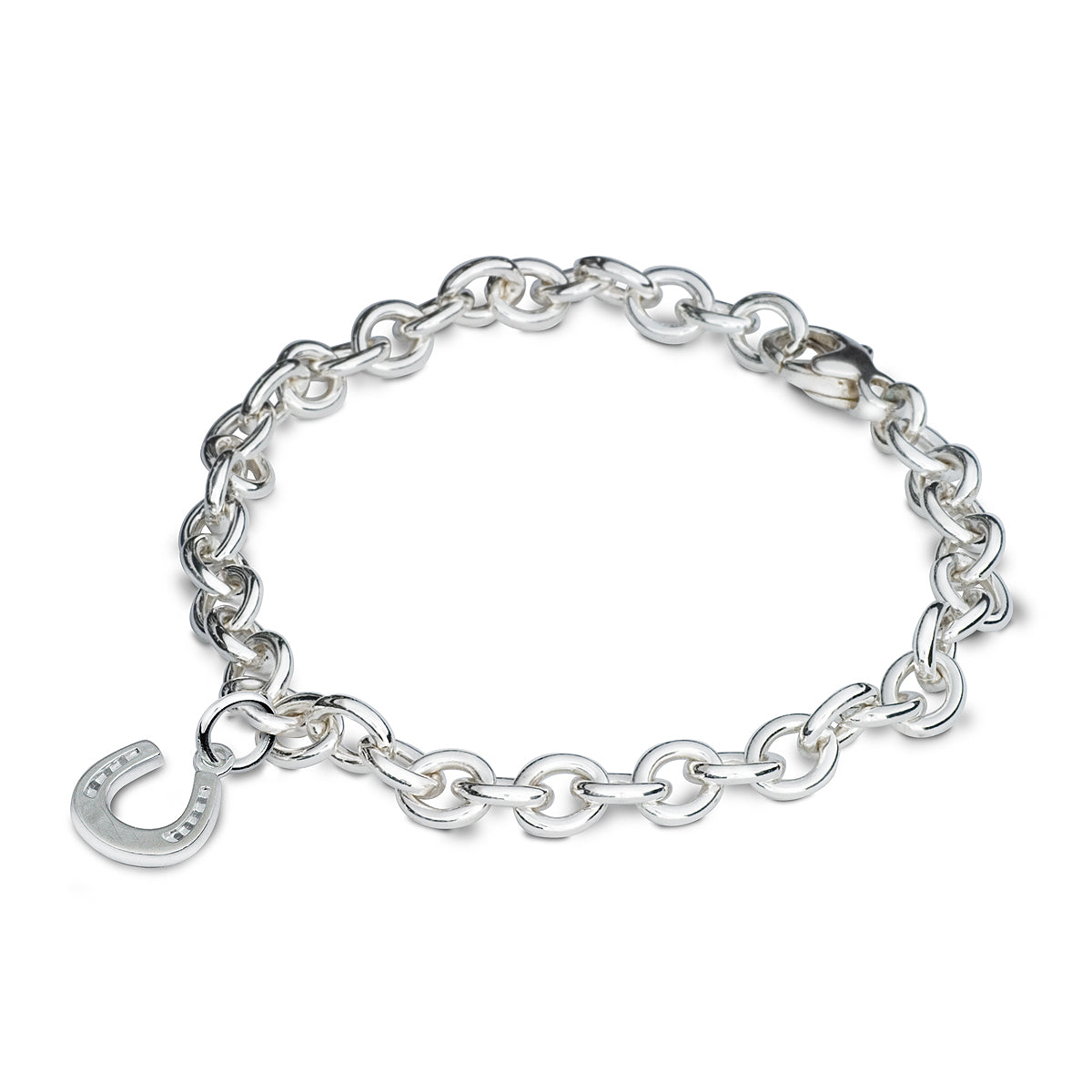 Horse Shoe Silver Charm Bracelet Scarlett Jewellery