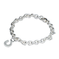 Horse Shoe Silver Charm Bracelet Scarlett Jewellery
