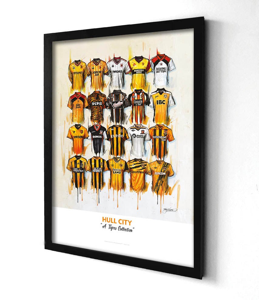 Hull City FC Shirts - A2 Signed Limited Edition Prints