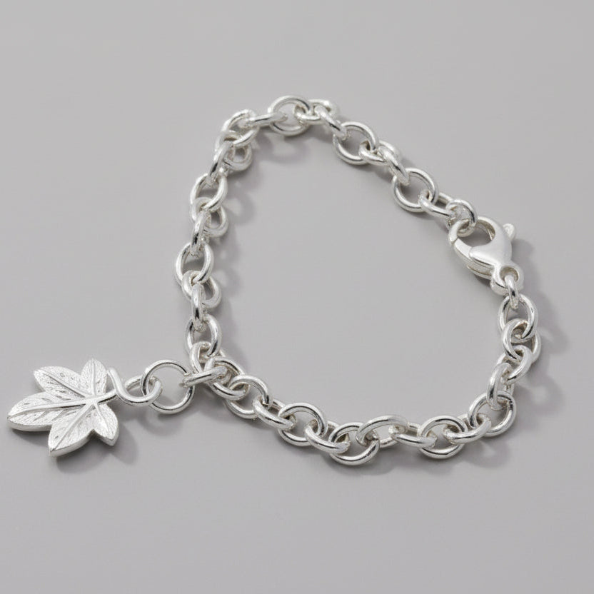 Ivy Leaf Silver Charm Scarlett Jewellery