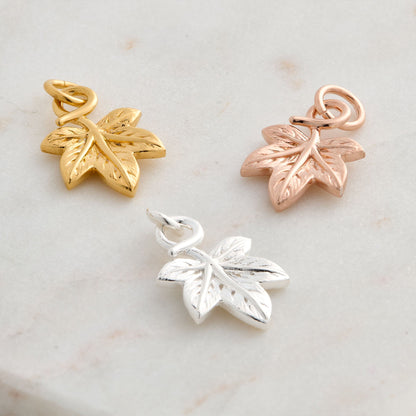 Ivy Leaf Silver Charm Scarlett Jewellery