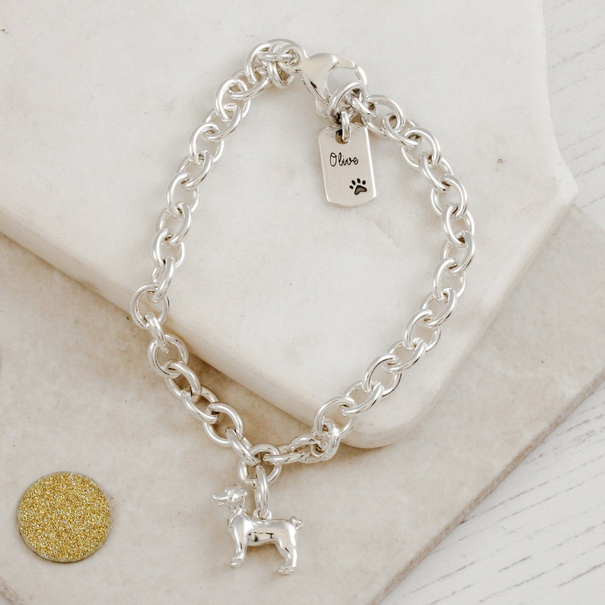 Jack Russell Terrier Silver Dog Charm Bracelet Scarlett Jewellery