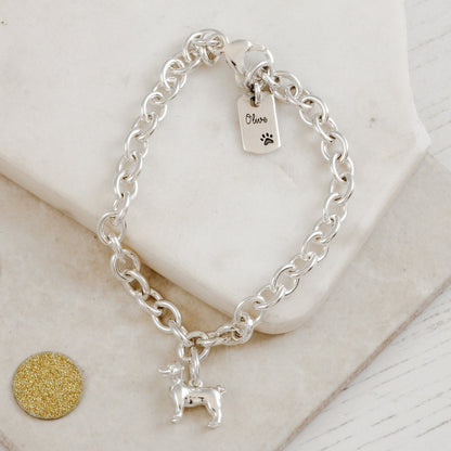 Jack Russell Terrier Silver Dog Charm Bracelet Scarlett Jewellery