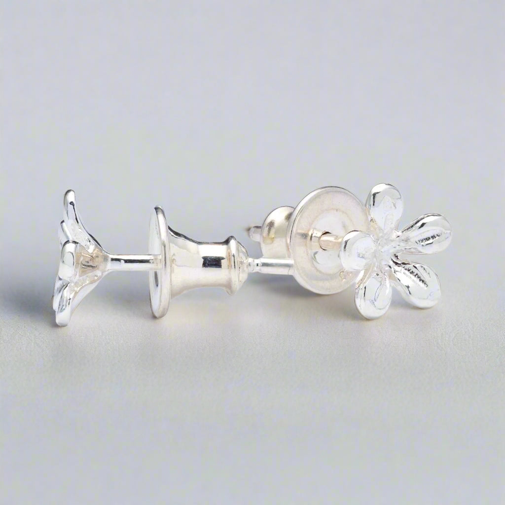 Jasmine Flower Silver Stud Earrings Scarlett Jewellery