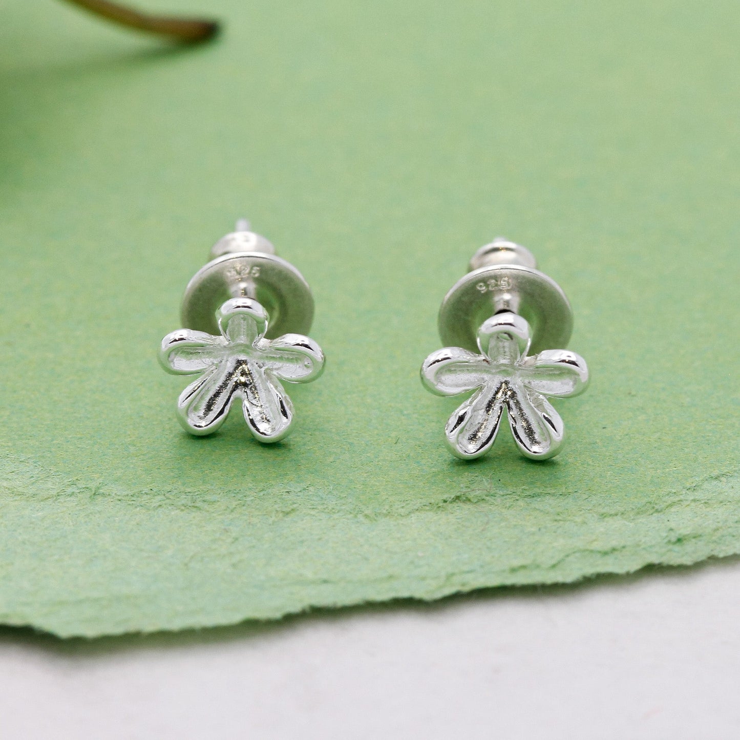 Jasmine Flower Silver Stud Earrings Scarlett Jewellery