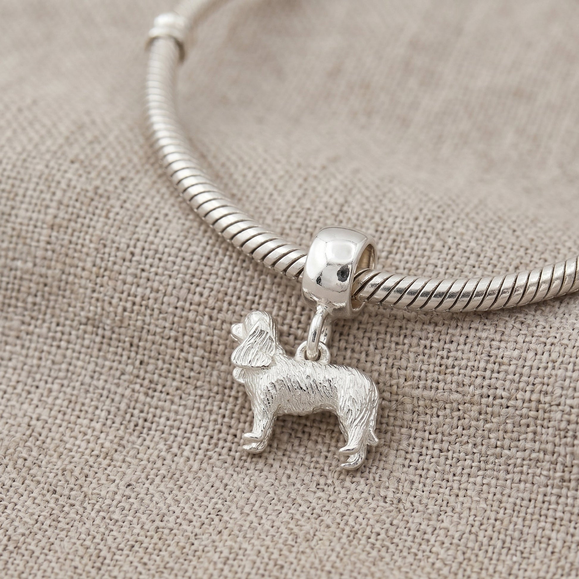 King Charles Spaniel Silver Dog Charm Scarlett Jewellery