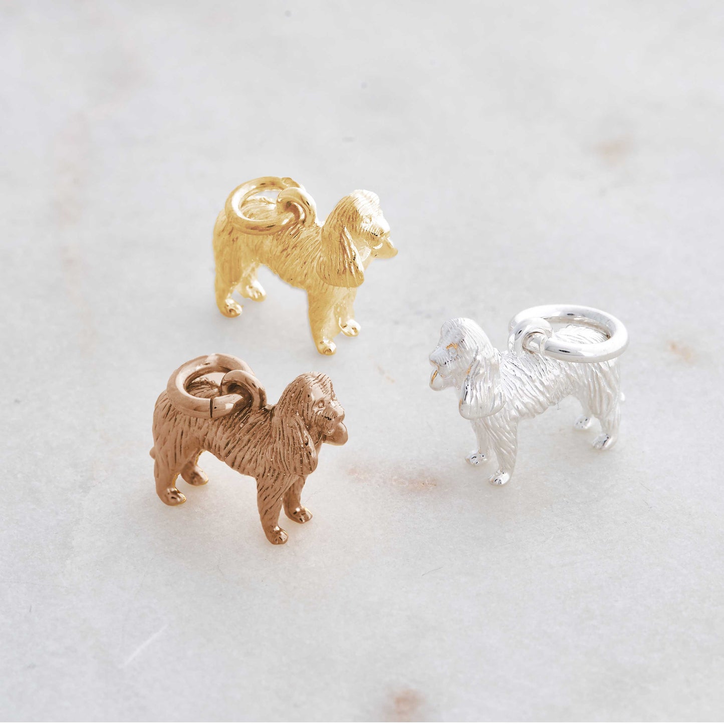 King Charles Spaniel Silver Dog Charm Scarlett Jewellery