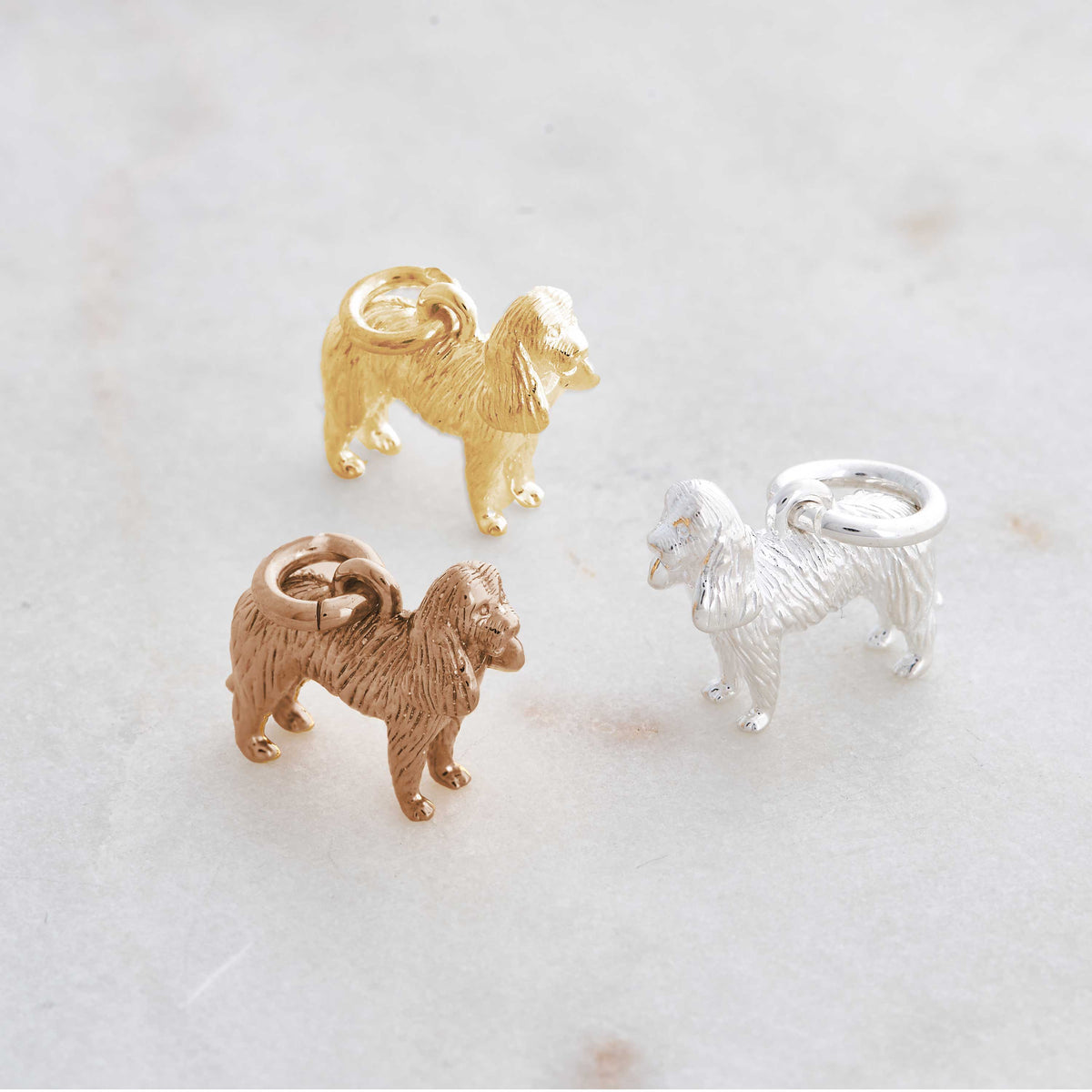 King Charles Spaniel Silver Dog Charm Scarlett Jewellery