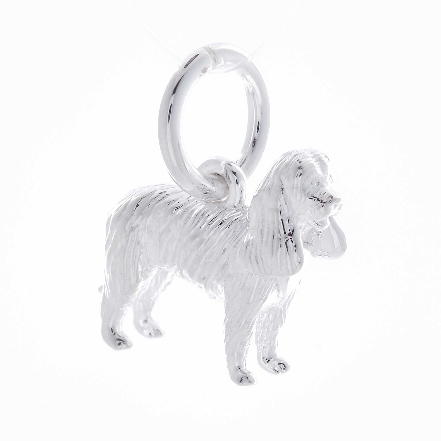 King Charles Spaniel Silver Dog Charm Scarlett Jewellery