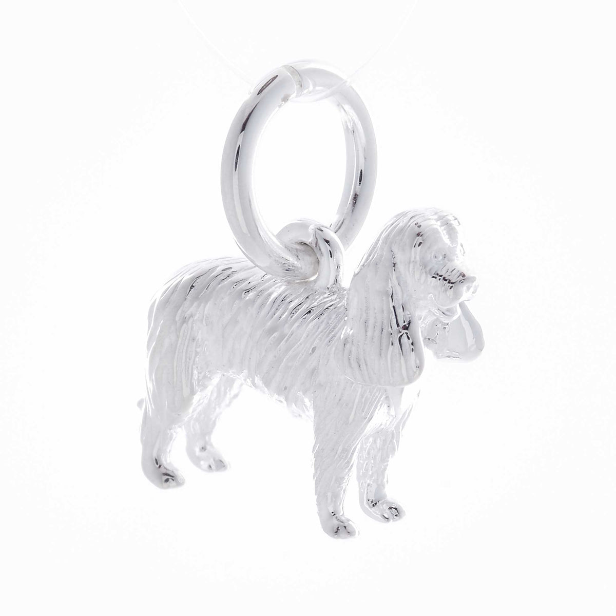 King Charles Spaniel Silver Dog Charm Scarlett Jewellery
