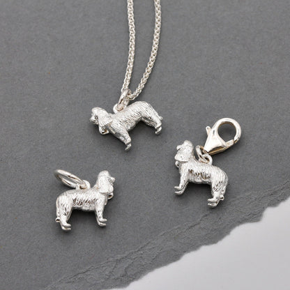 King Charles Spaniel Silver Dog Charm Scarlett Jewellery