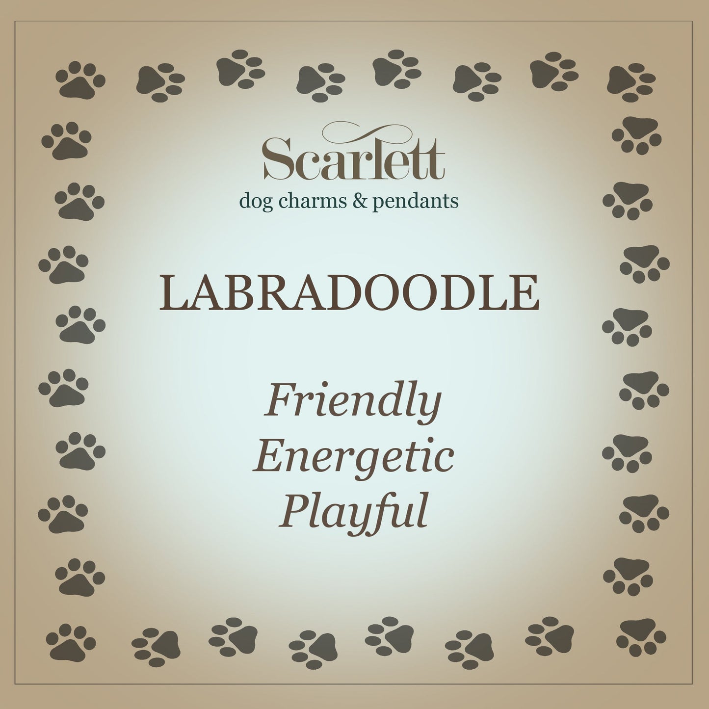 Labradoodle Silver Dog Charm Bracelet Scarlett Jewellery