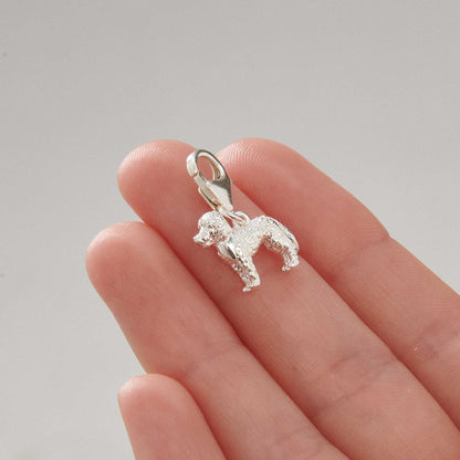 Labradoodle Silver Dog Charm