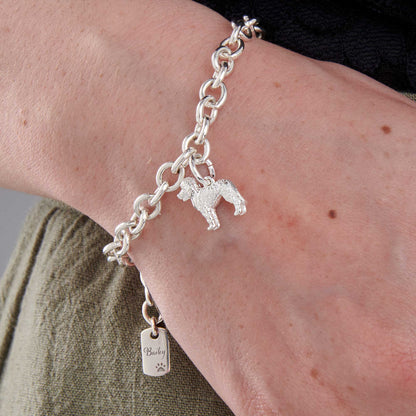 Labradoodle Silver Dog Charm Bracelet Scarlett Jewellery