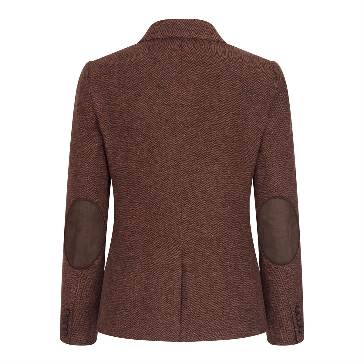 WS-12 - Women's Tweed Suit Blazer Trousers Waistcoat Herringbone Wool Rust Brown