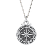 Large Travel Safe Compass Personalised St Christopher Silver Necklace Scarlett Jewellery