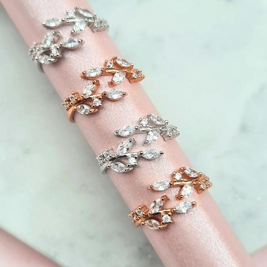 Adjustable Leaf Ring in Rose Gold - SJR London Timepiece