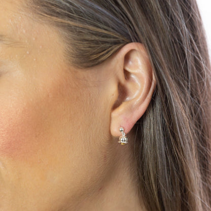 Lily Of The Valley Silver & Gold Vermeil Drop Earrings Scarlett Jewellery