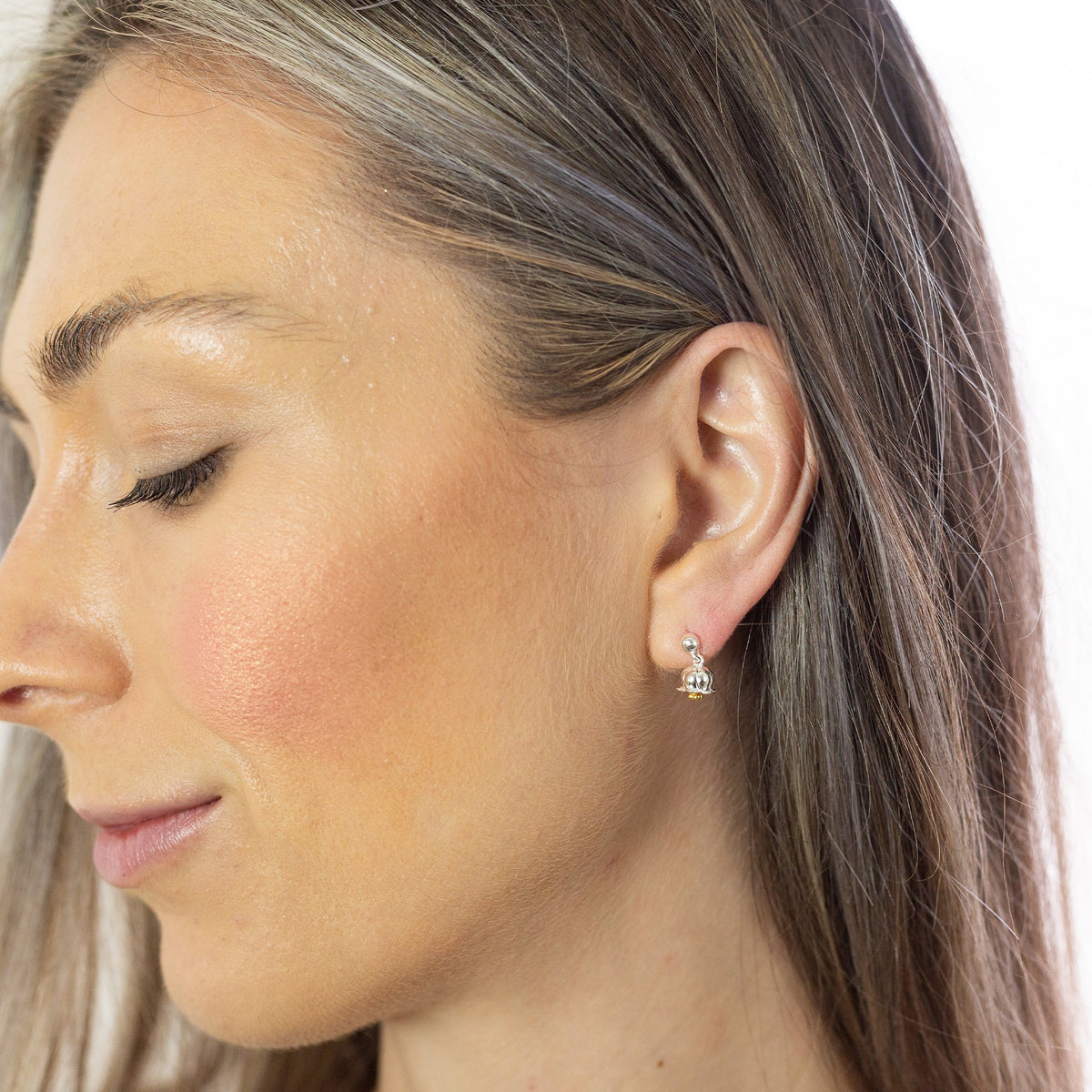 Lily Of The Valley Silver & Gold Vermeil Drop Earrings Scarlett Jewellery