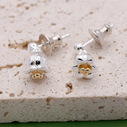 Lily Of The Valley Silver & Gold Vermeil Drop Earrings Scarlett Jewellery