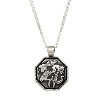 Good Luck Symbols Personalised Silver Necklace Scarlett Jewellery