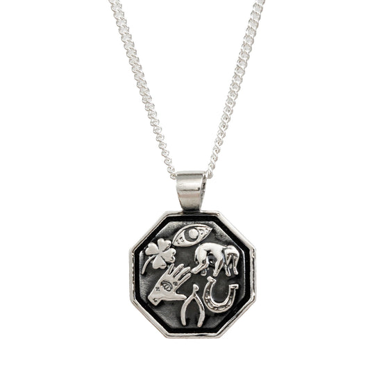 Good Luck Symbols Personalised Silver Necklace Scarlett Jewellery