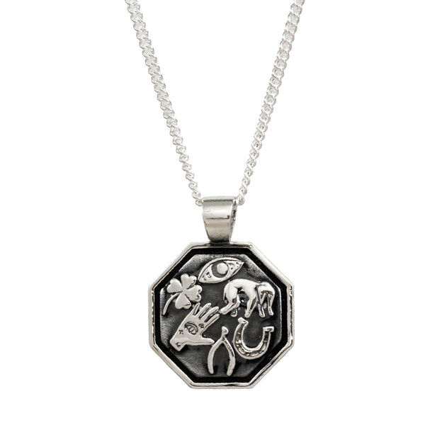 Good Luck Symbols Personalised Silver Necklace Scarlett Jewellery