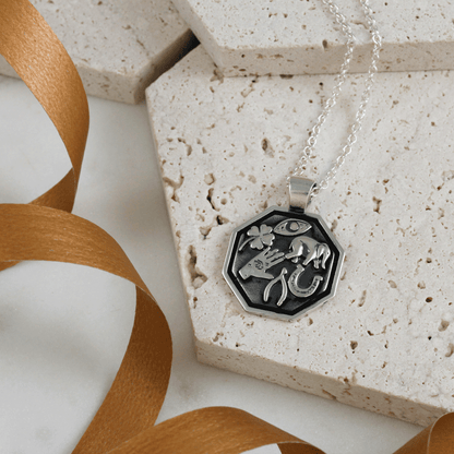 Good Luck Symbols Personalised Silver Necklace Scarlett Jewellery