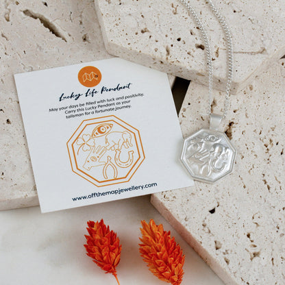 Good Luck Symbols Personalised Silver Necklace Scarlett Jewellery