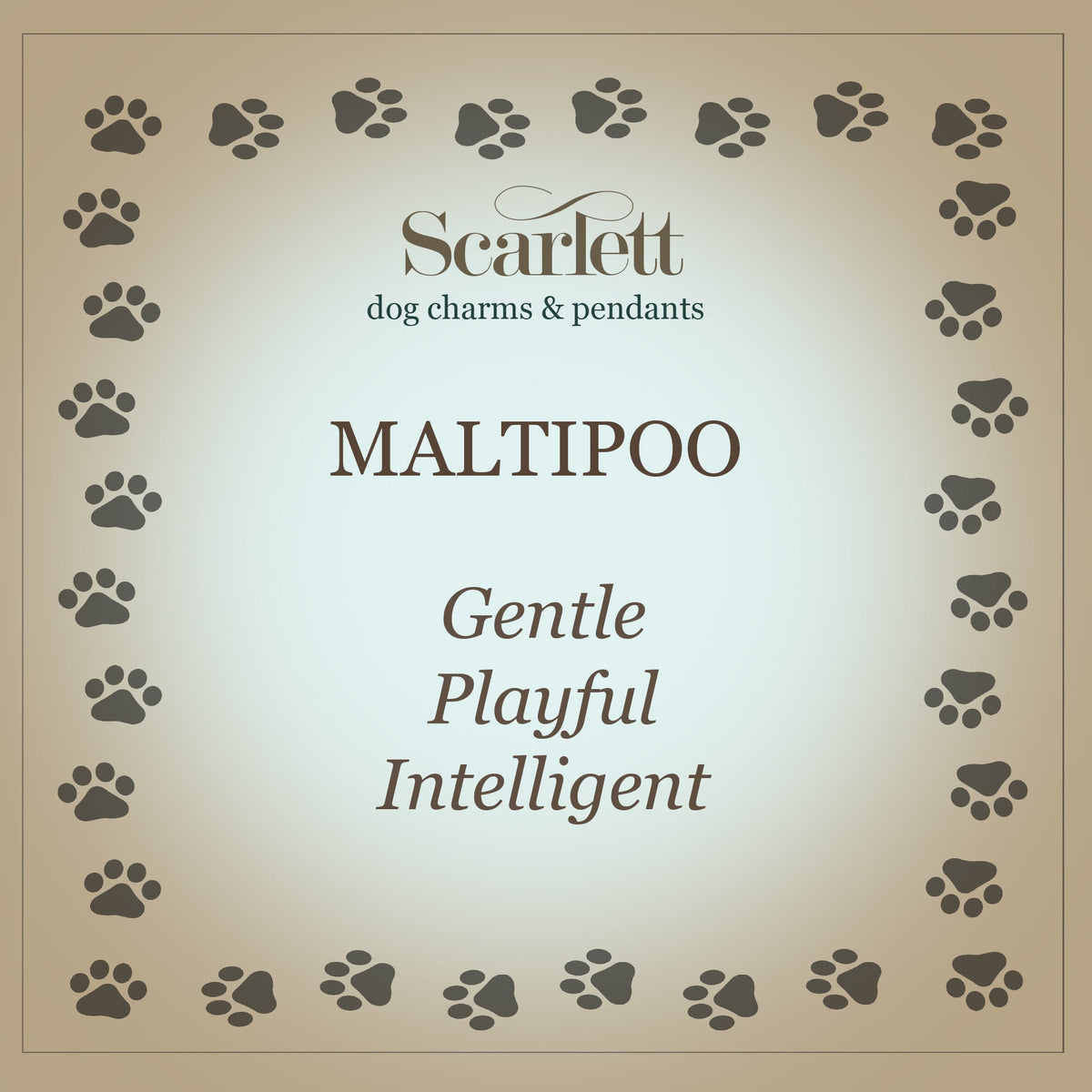 Maltipoo Silver Dog Charm Scarlett Jewellery