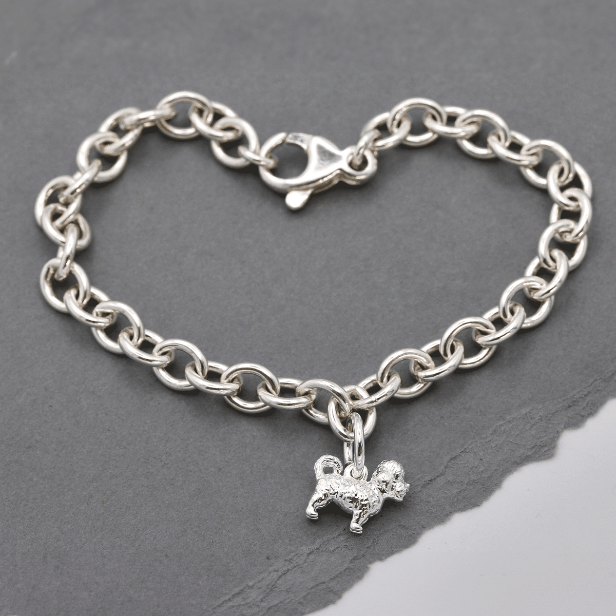 Maltipoo Silver Dog Charm Scarlett Jewellery
