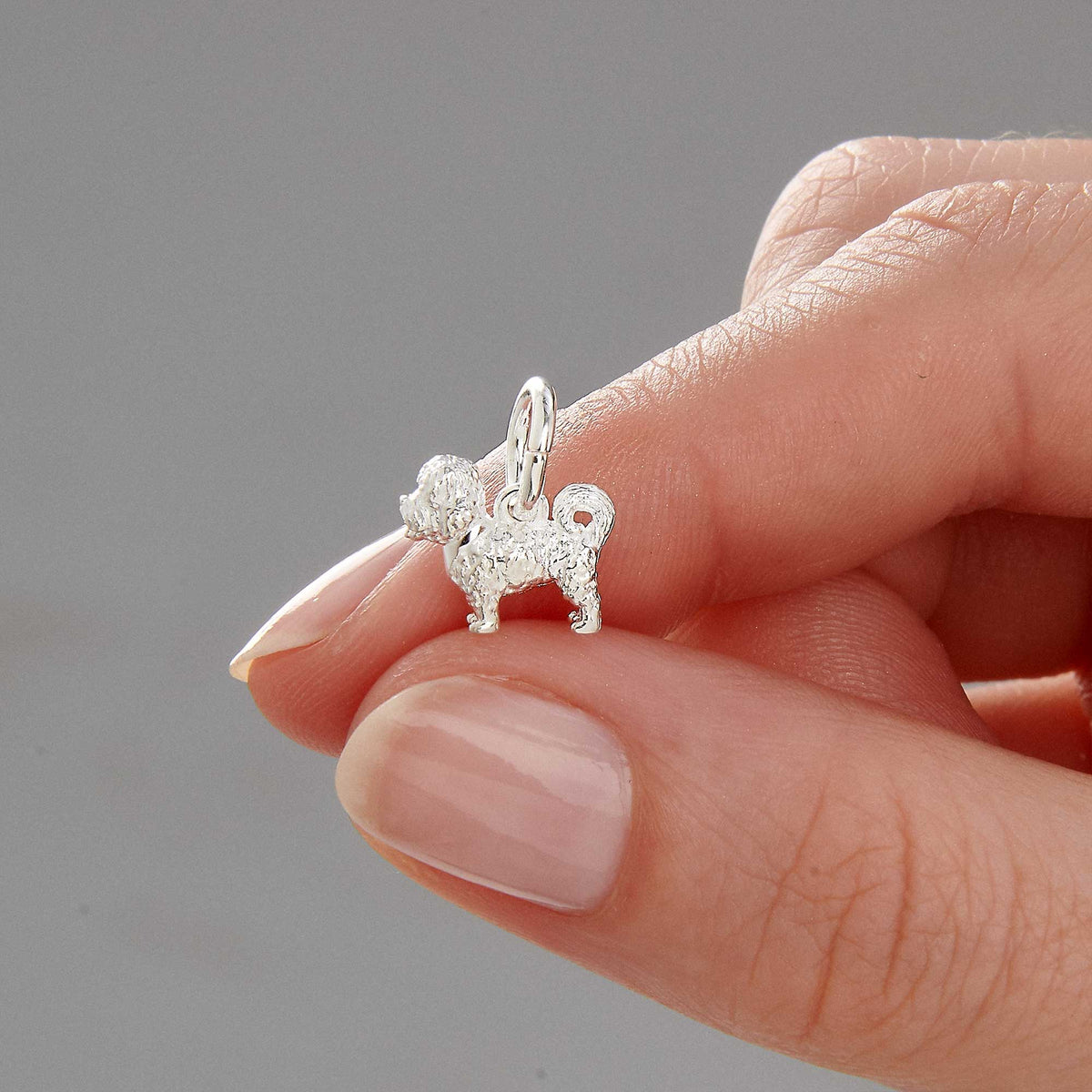 Maltipoo Silver Dog Charm Scarlett Jewellery