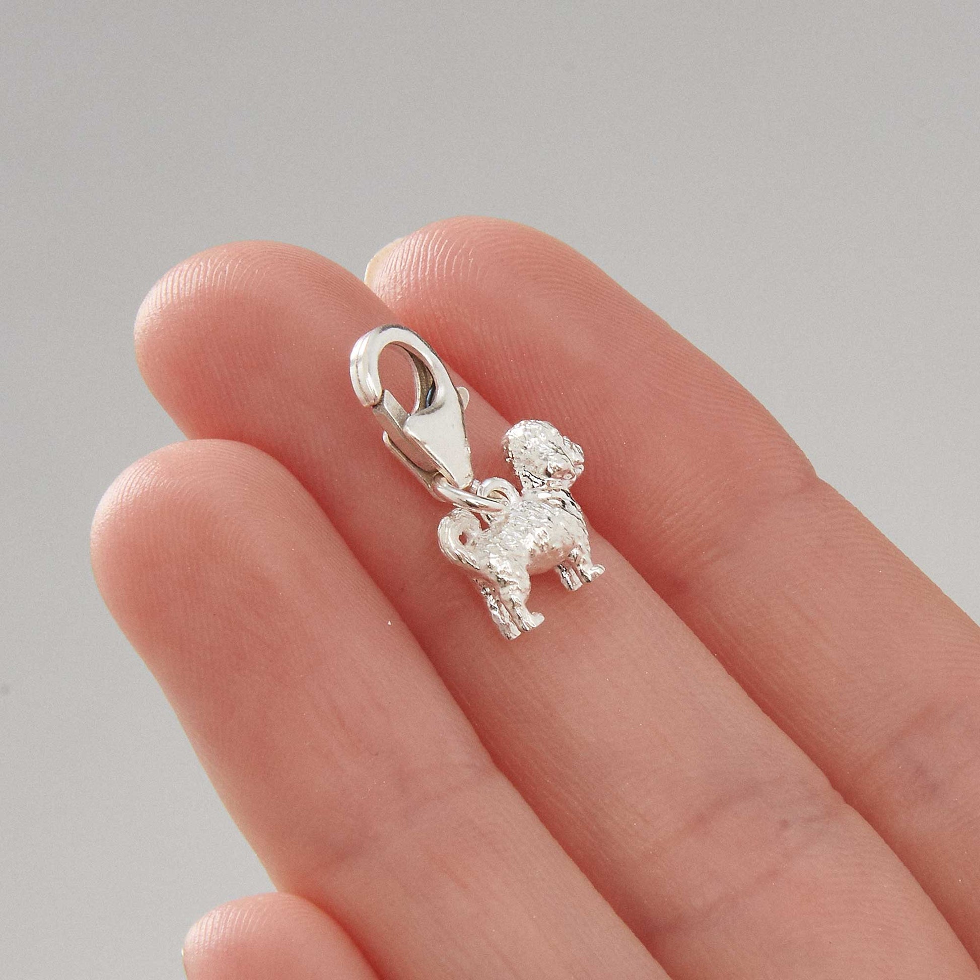 Maltipoo Silver Dog Charm Scarlett Jewellery