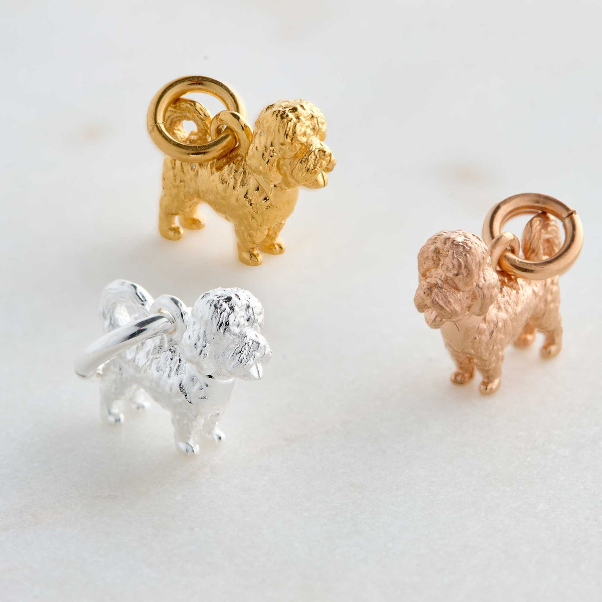 Maltipoo Silver Dog Charm Scarlett Jewellery