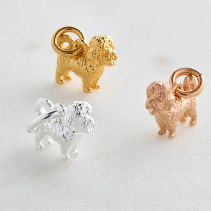 Maltipoo Silver Dog Charm Scarlett Jewellery